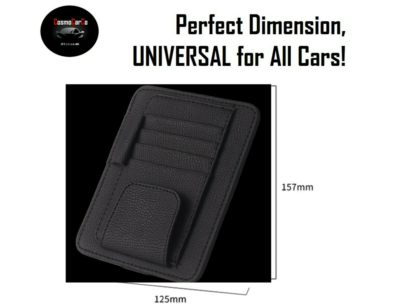 3In1 Car Card Holder Sun Visor Organizer Cards Pouch Organiser