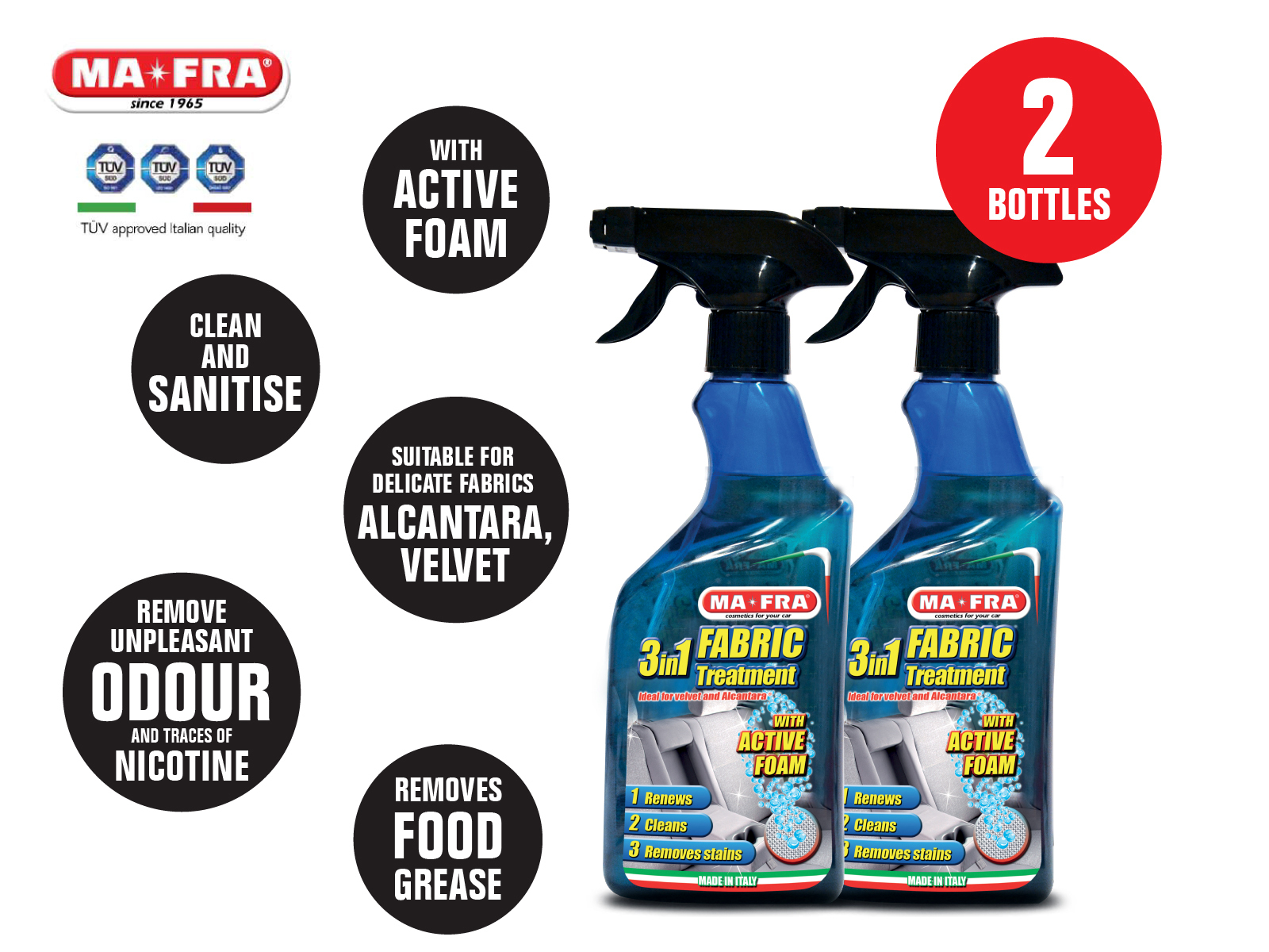 Mafra Treatment 3 in 1 Fabric 500ml (Cleans velvet, Alcantara and other