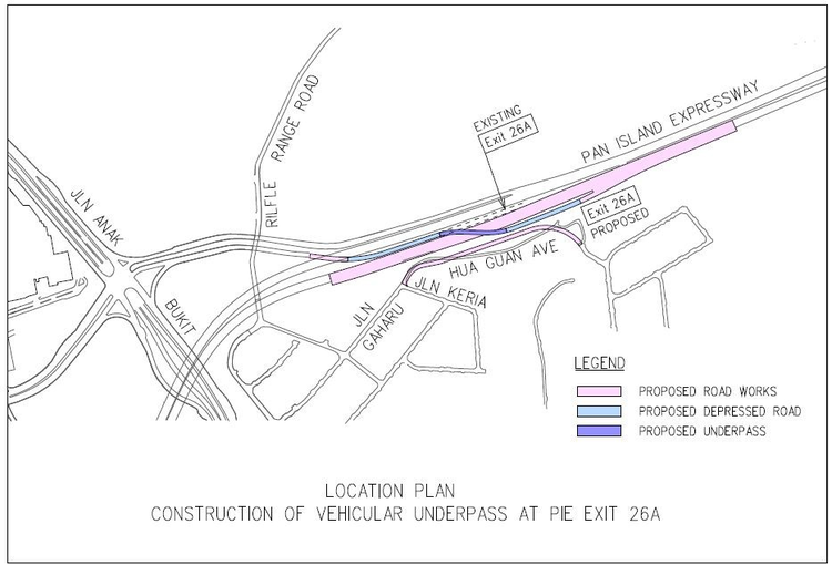 Proposed Vehicle Underpass PIE 26A