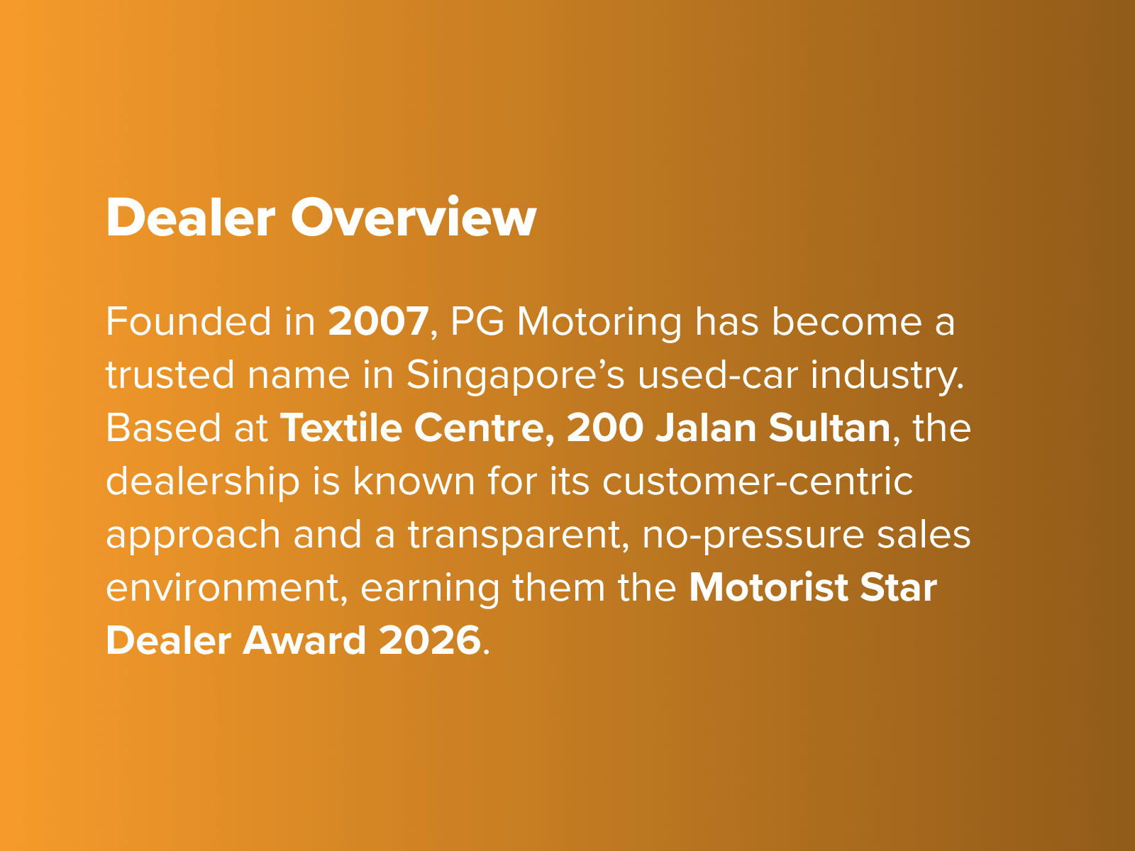 PG Motoring | Vehicle Listings | Motorist Singapore
